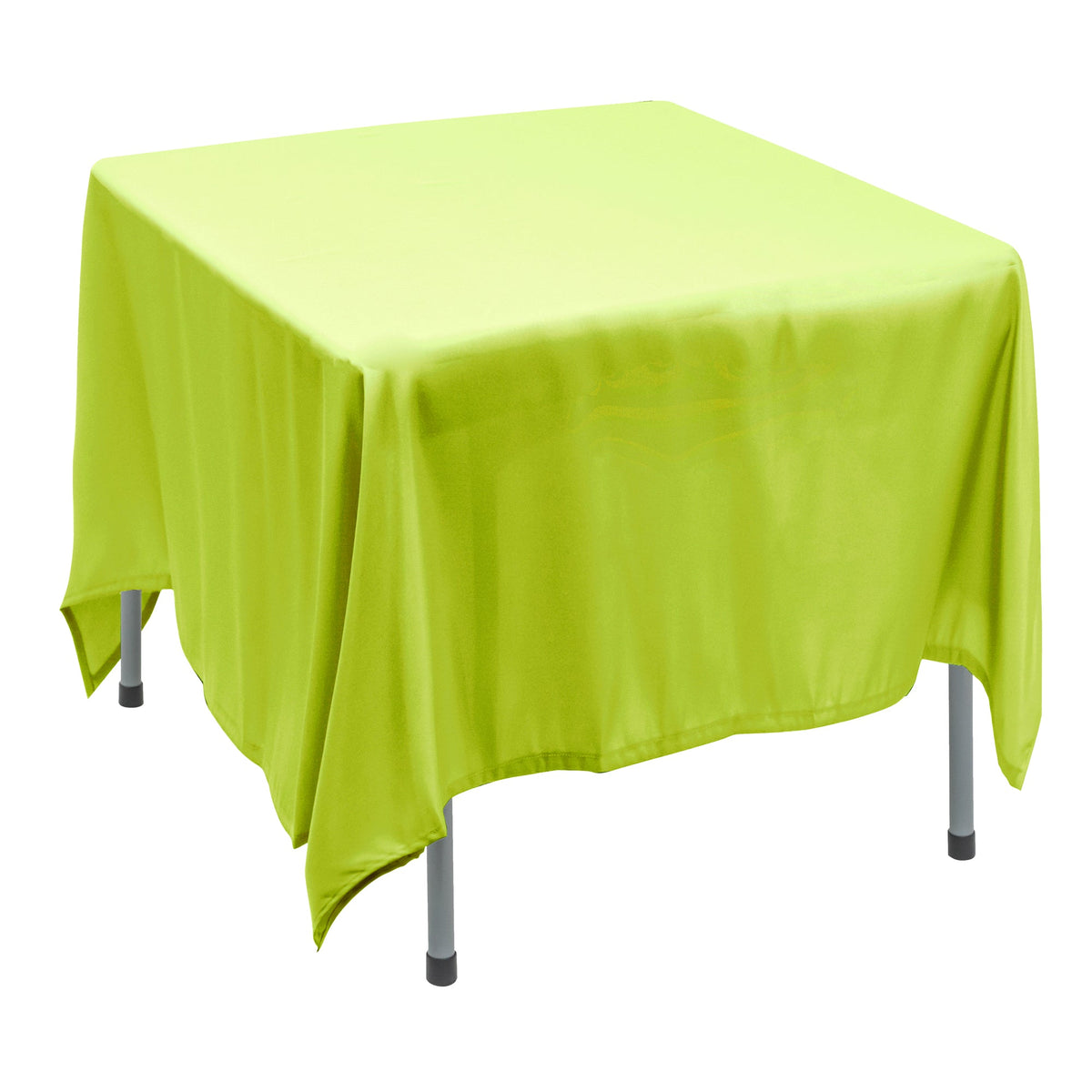 Polyester Square Tablecloth 90” x 90” - Lime Green