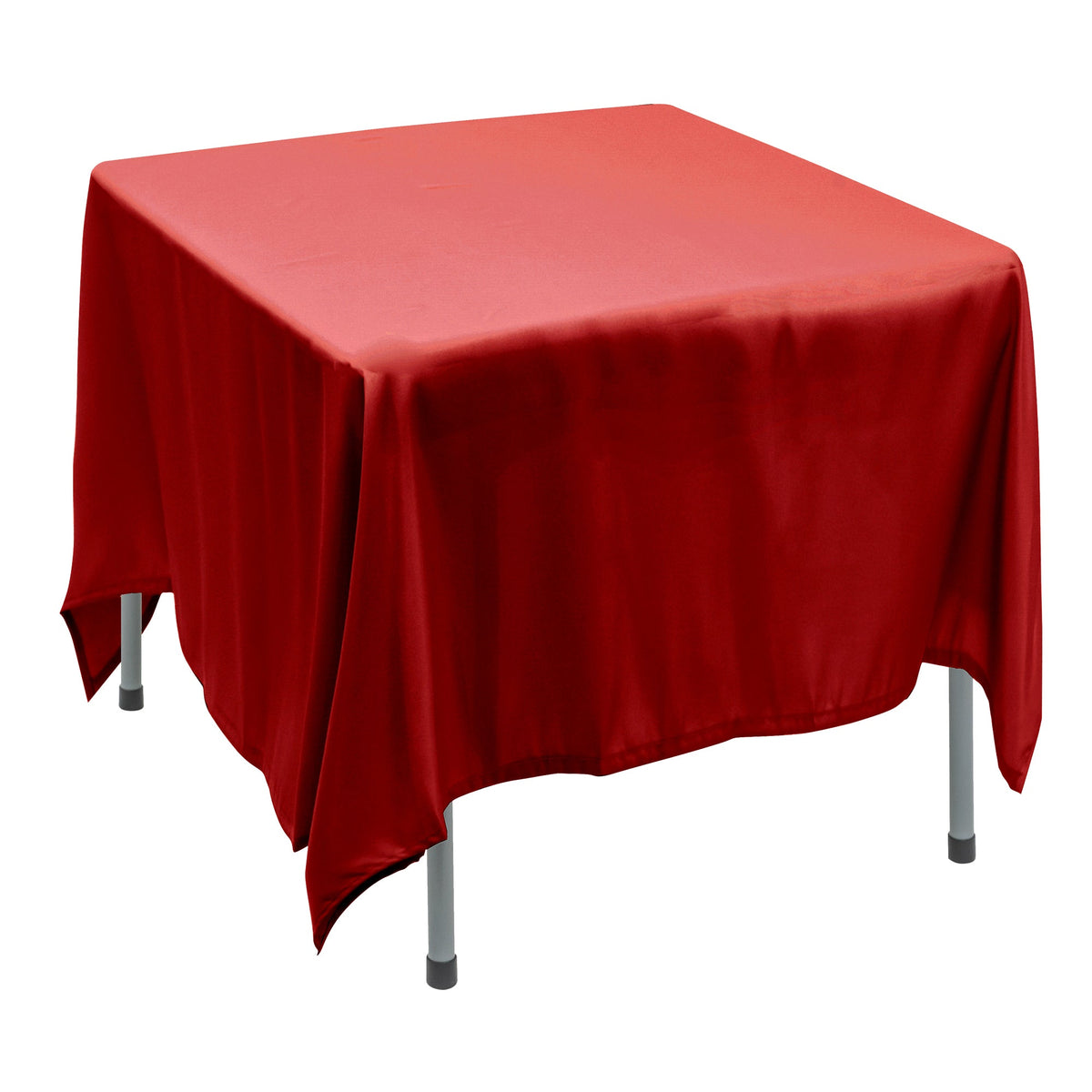 Polyester Square Tablecloth 90” x 90” - Red