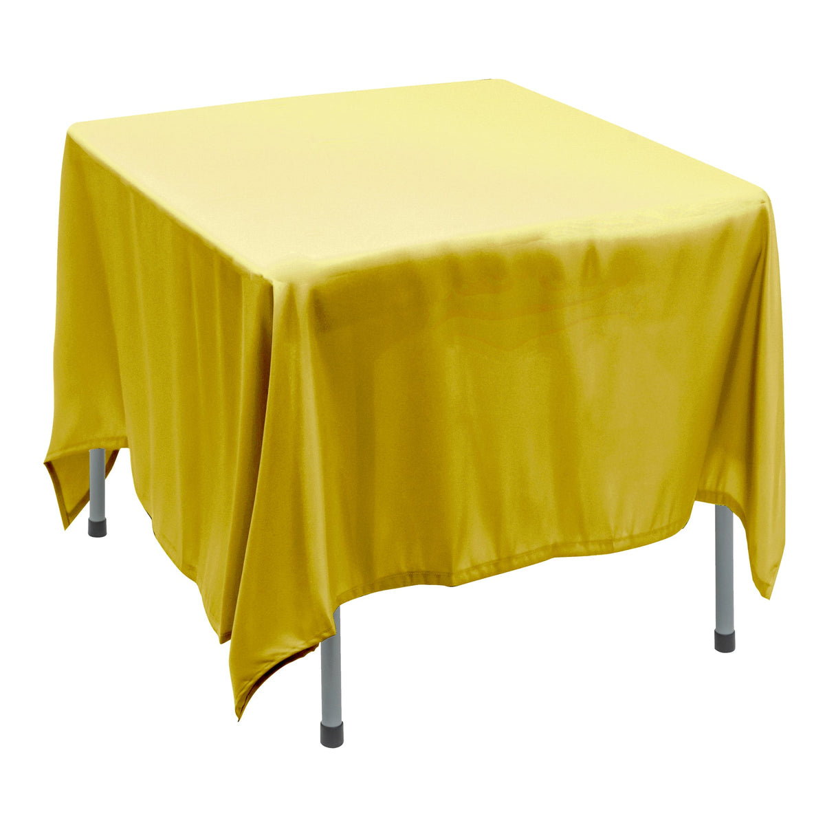 Polyester Square Tablecloth 90” x 90” - Yellow