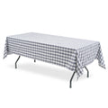 Rectangle Buffalo Plaid Tablecloth - Grey & White - 60"W x 102"