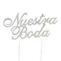 Rhinestone Cake Topper - "Nuestra Boda"