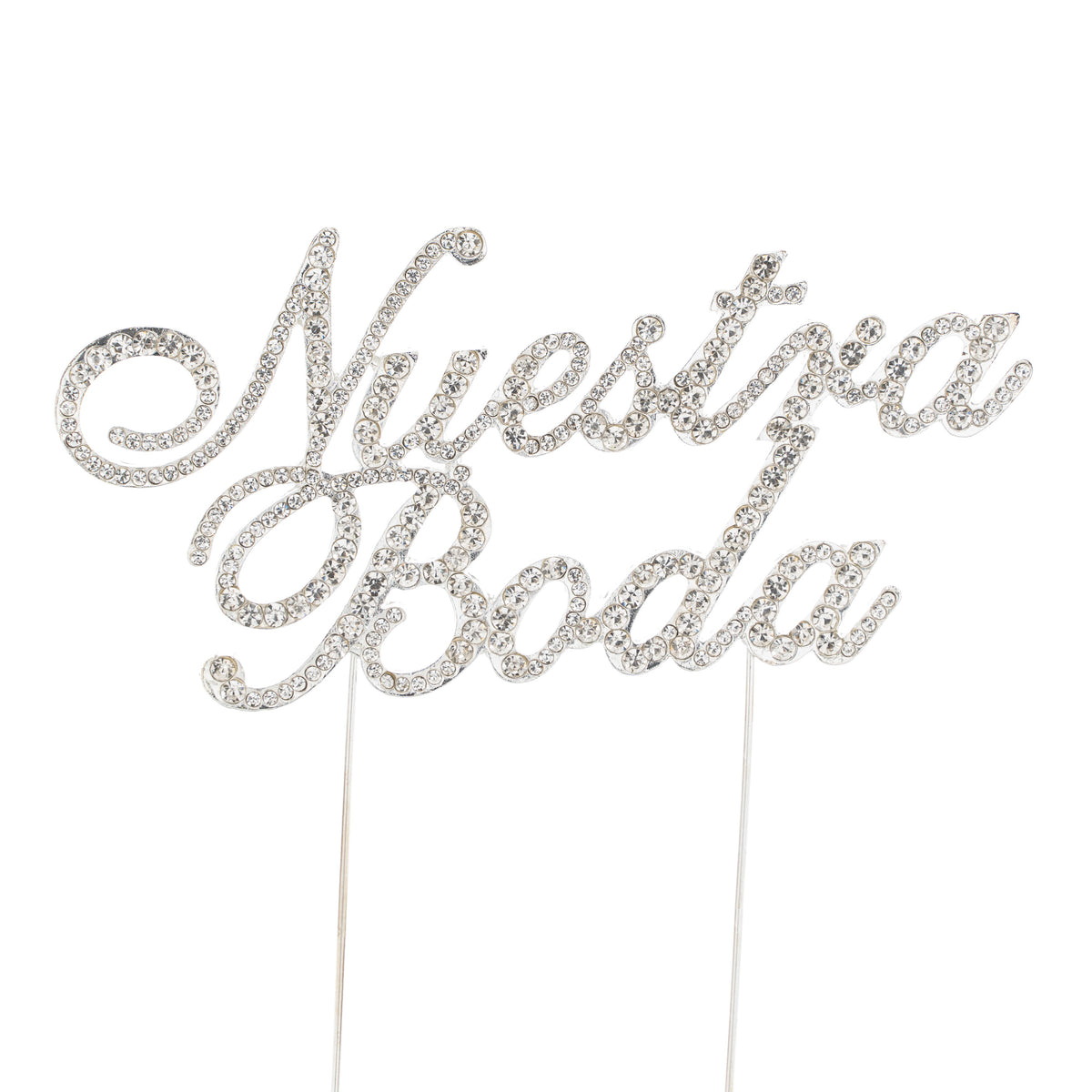Rhinestone Cake Topper - "Nuestra Boda"