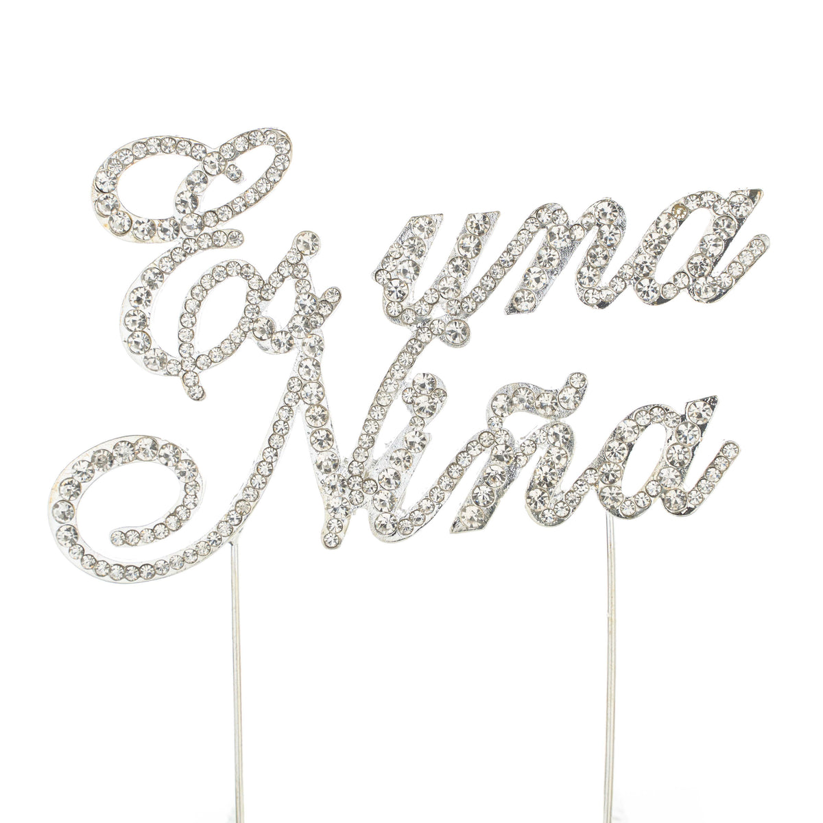Rhinestone Cake Topper - "Es Una Nina"