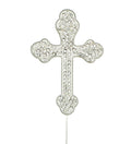 Rhinestone Cross Cake Topper