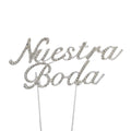 Nuestra Boda Cake Topper - Silver