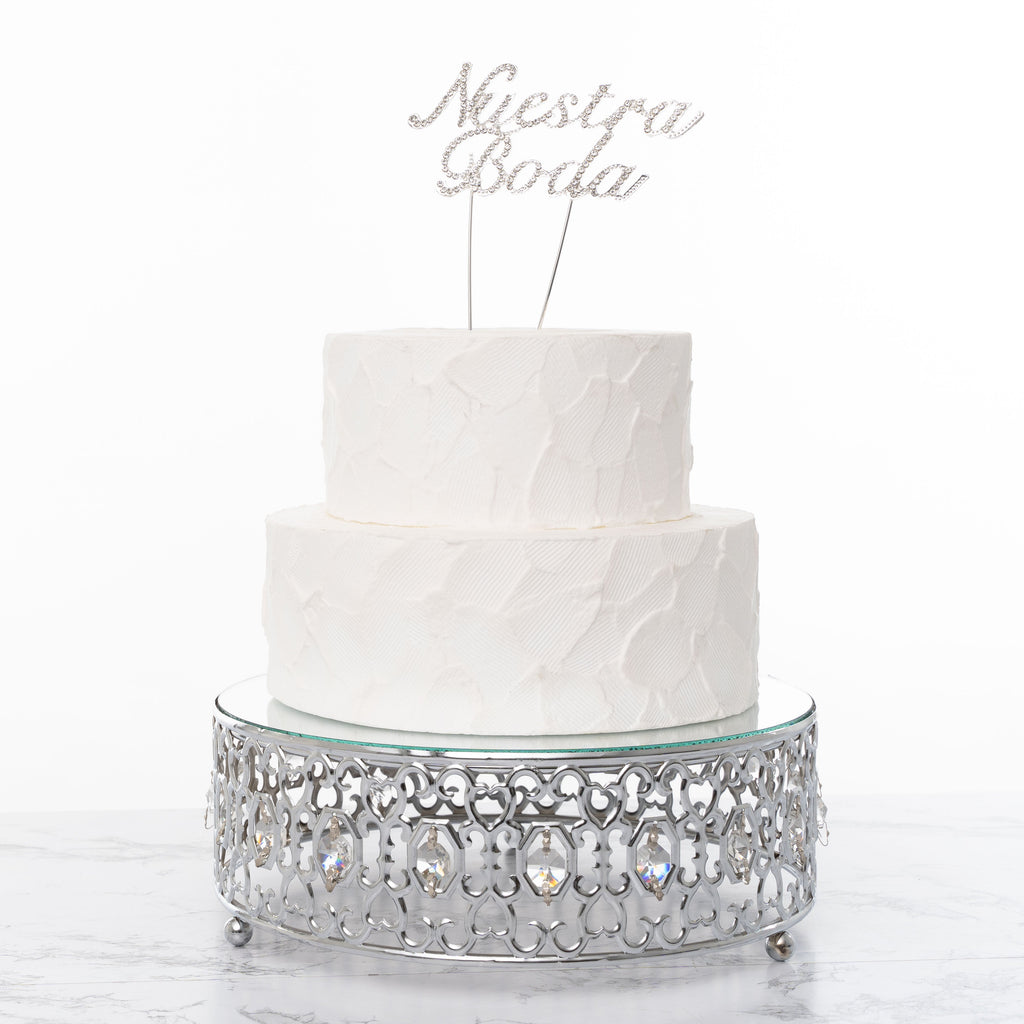 Nuestra Boda Cake Topper - Silver