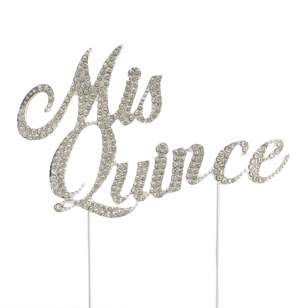 Mis Quince Cake Topper - Silver