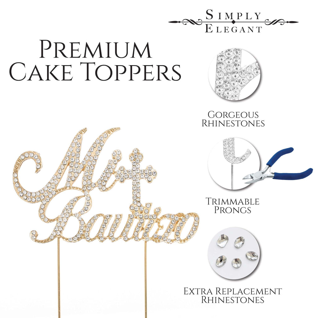 Mi Bautizo Cake Topper - Gold