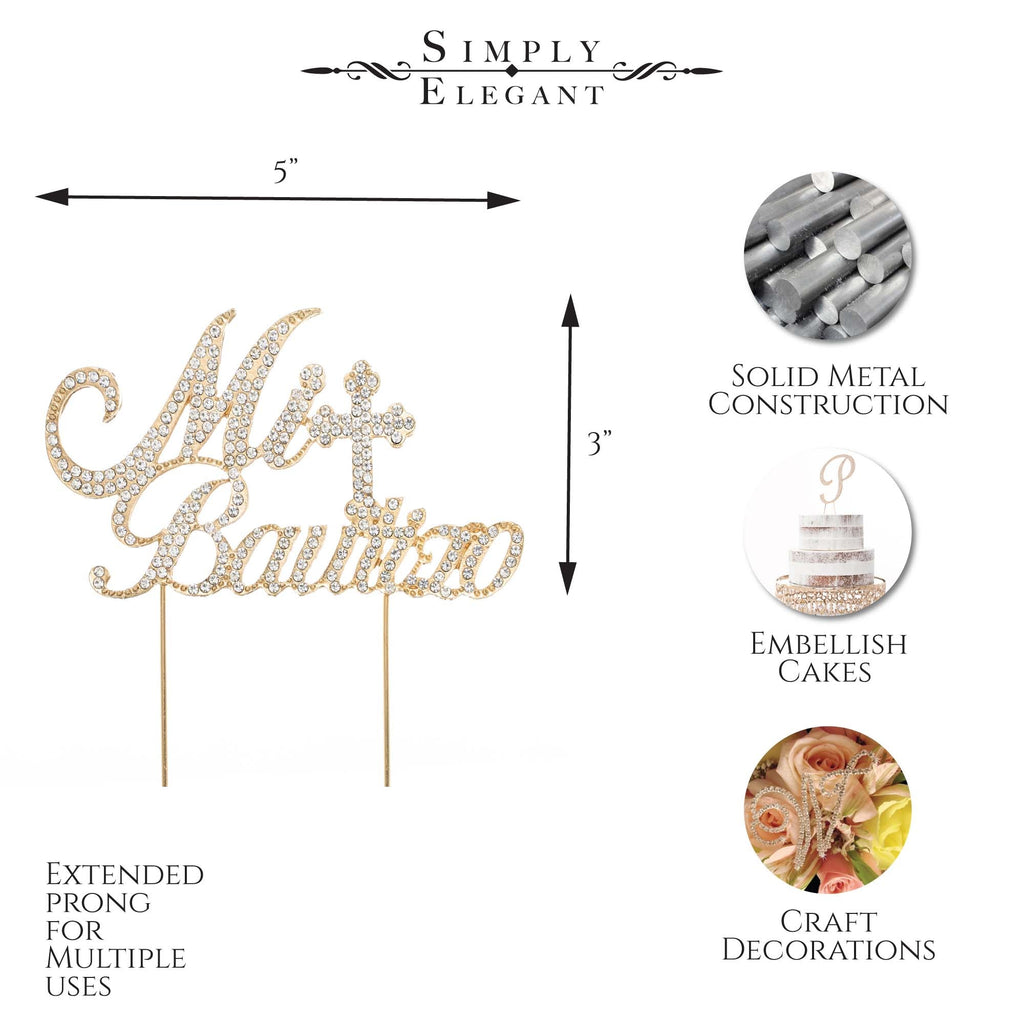 Mi Bautizo Cake Topper - Gold