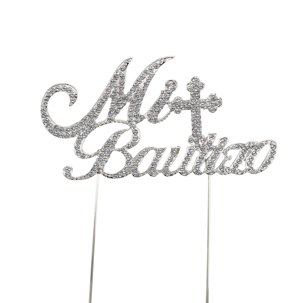 Mi Bautizo Cake Topper - Silver