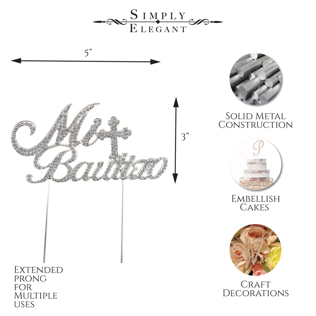 Mi Bautizo Cake Topper - Silver