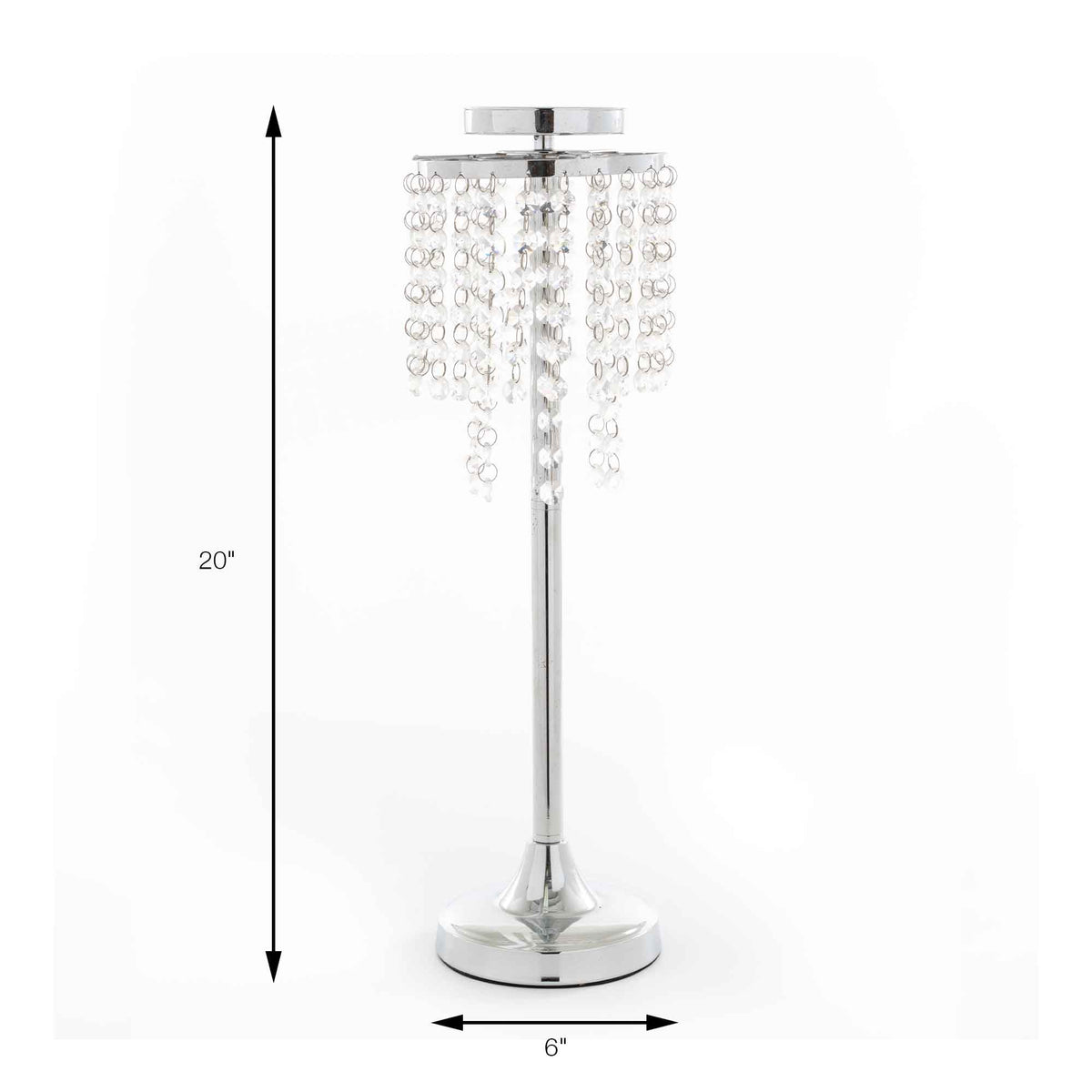 Crystal Drop Centerpieces - Silver