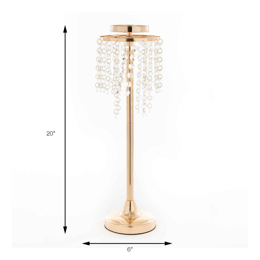 Crystal Drop Centerpieces - Gold