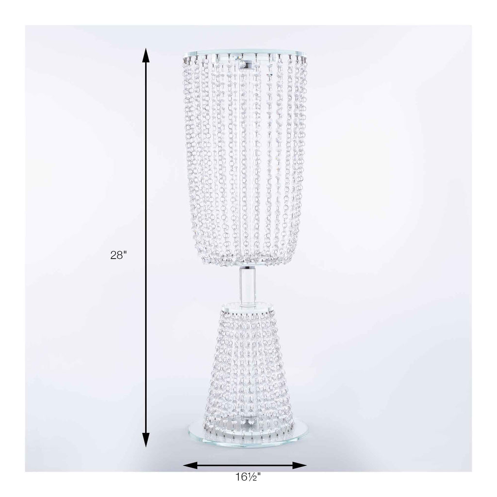 Crystal Cascading Centerpiece 28"