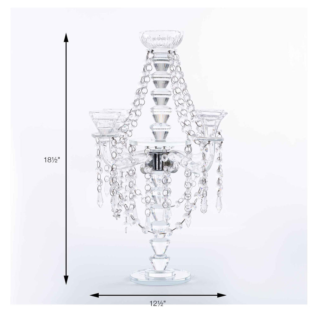 Crystal Table Centerpiece 18.5"