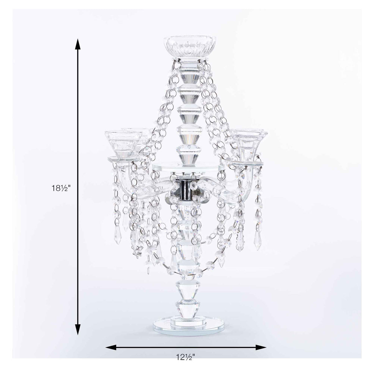 Crystal Table Centerpiece 18.5"