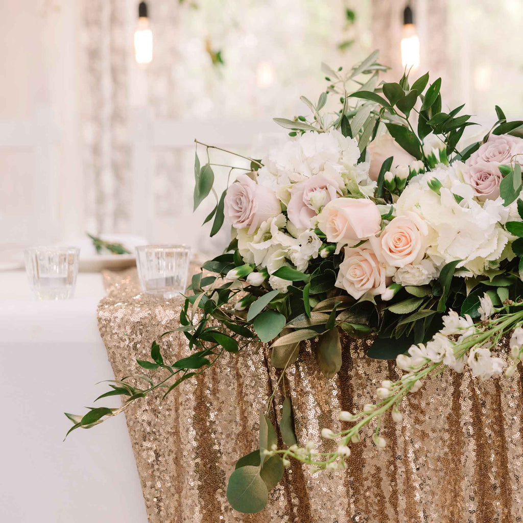 Sequin Table Runner - 108 inches - Blush