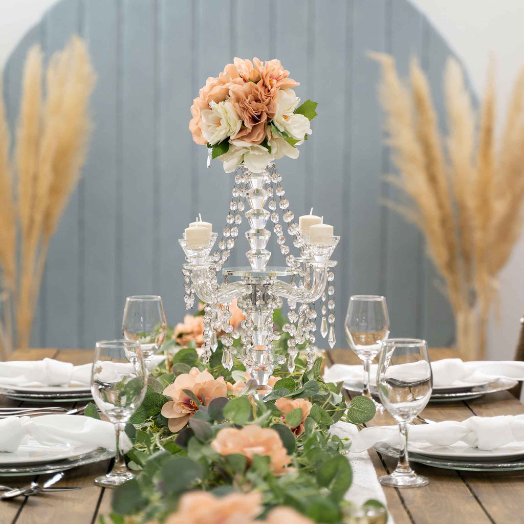 Crystal Table Centerpiece 18.5"