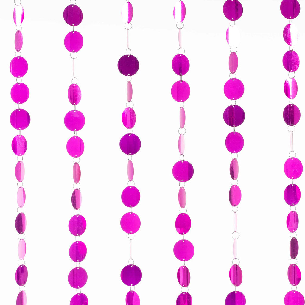 Spangle Curtains 35.5" x 71" - Fuchsia
