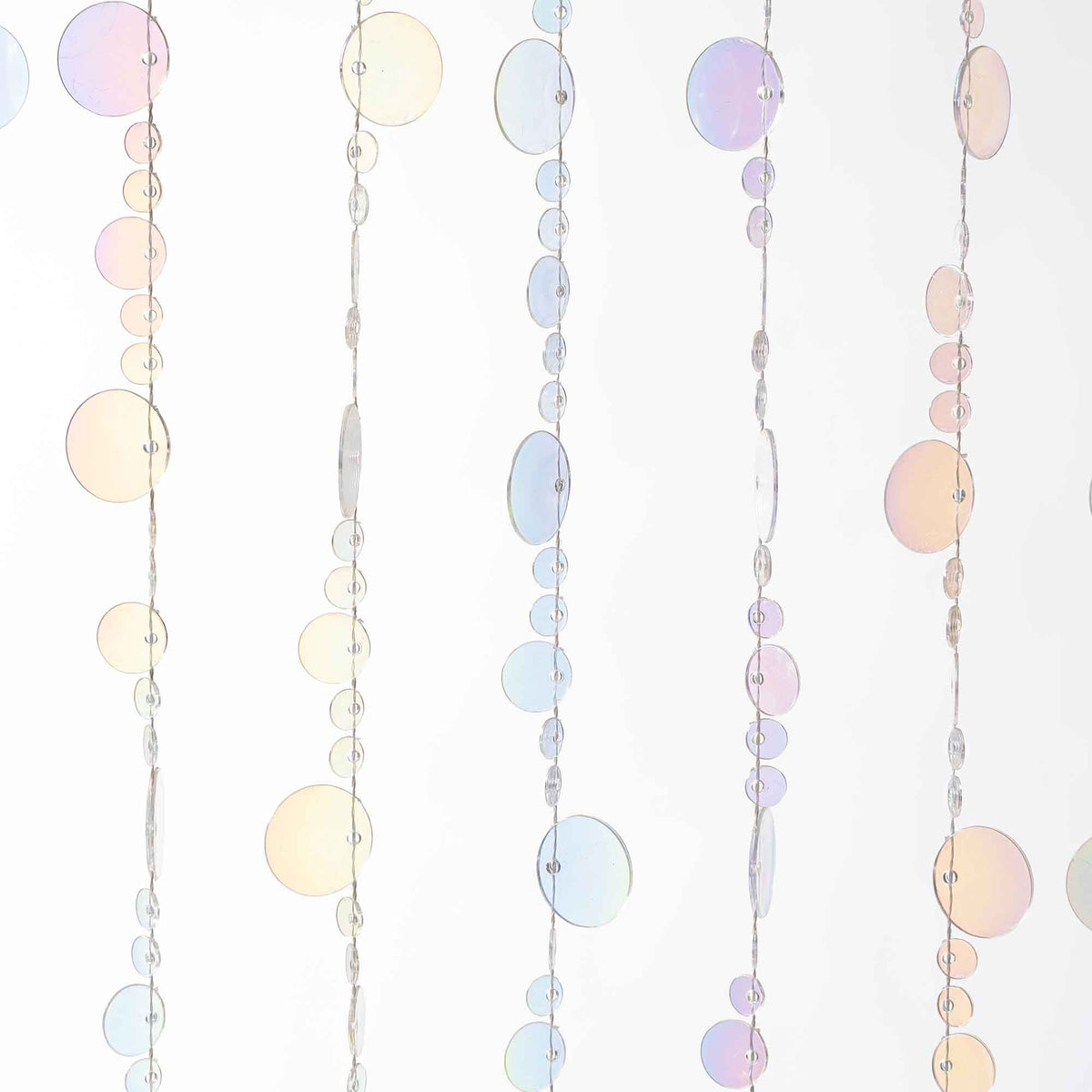 Sequin Curtain - White Iridescent