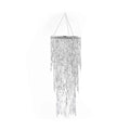 Three Layer Crystal Beaded Chandelier - Silver