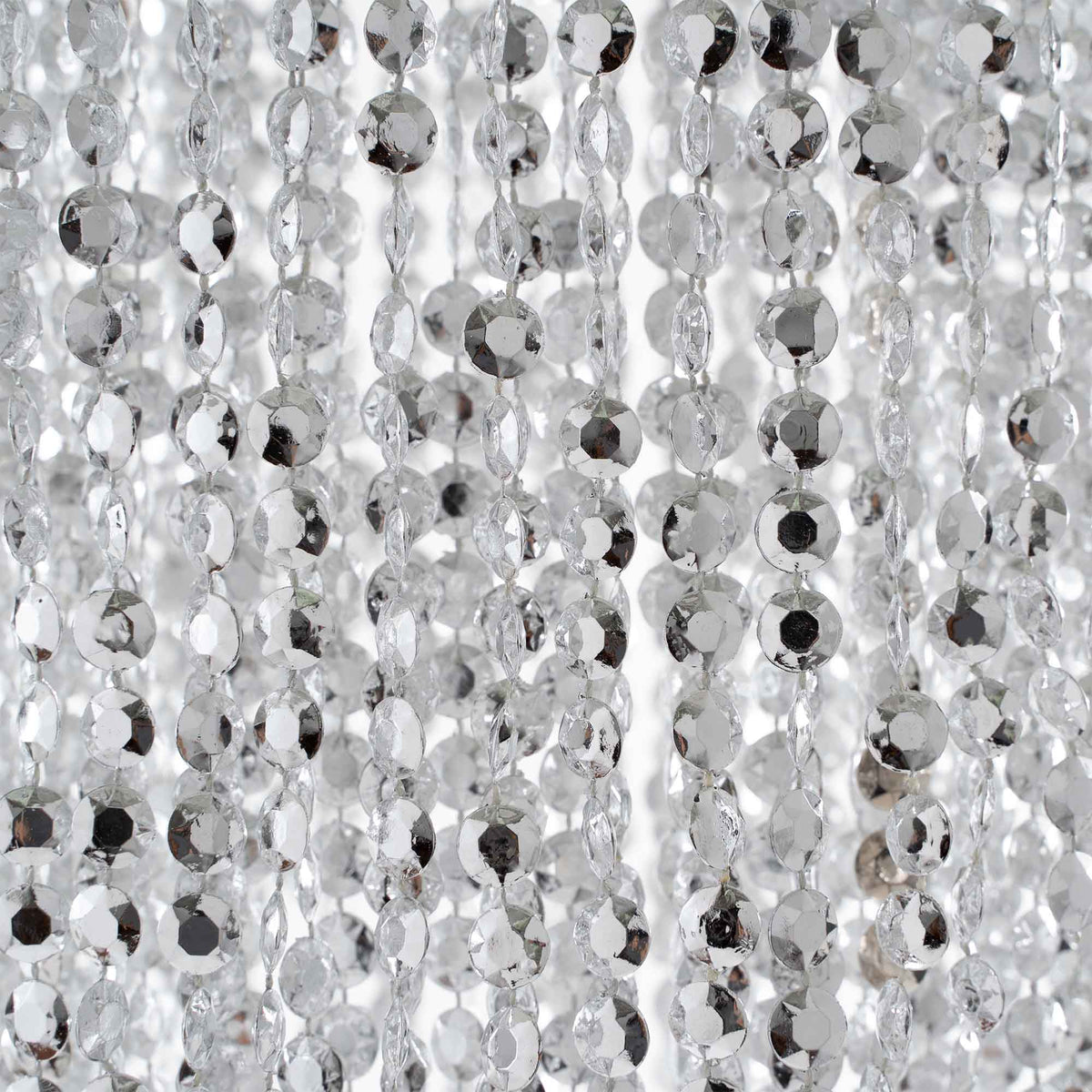 Three Layer Crystal Beaded Chandelier - Silver