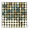 Round Spangle Sequin Wall Panels with Black Backing-Glitter Champagne