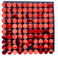 Round Spangle Sequin Wall Panels with Black Backing-Red