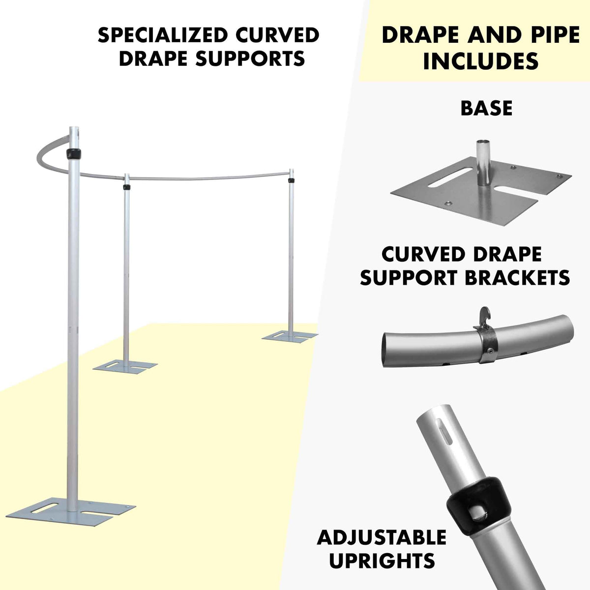 Portowall Curved Drape Kit 6ft to 10ft