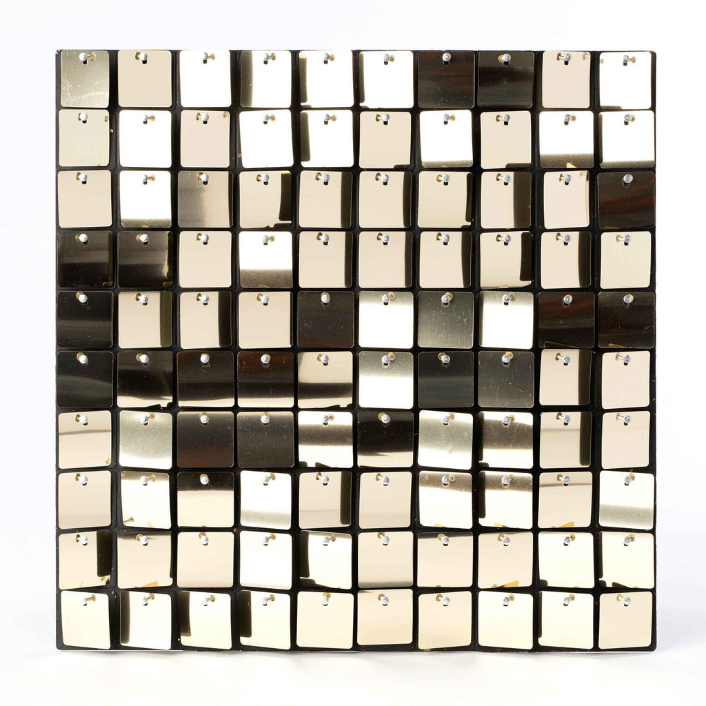 Square Sequin Backdrop Panels with Black Backing-Champagne
