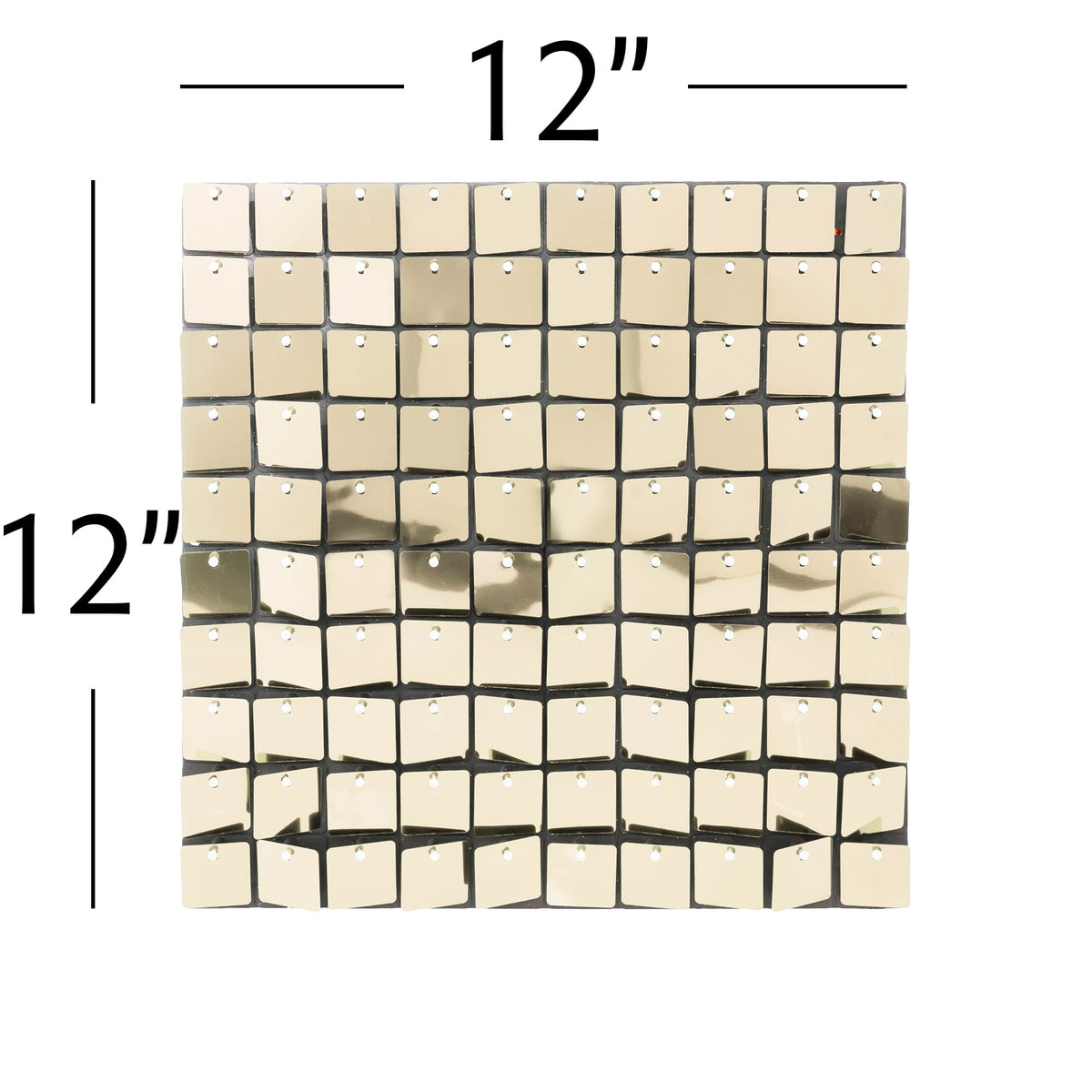 Square Sequin Backdrop Panels with Black Backing-Champagne