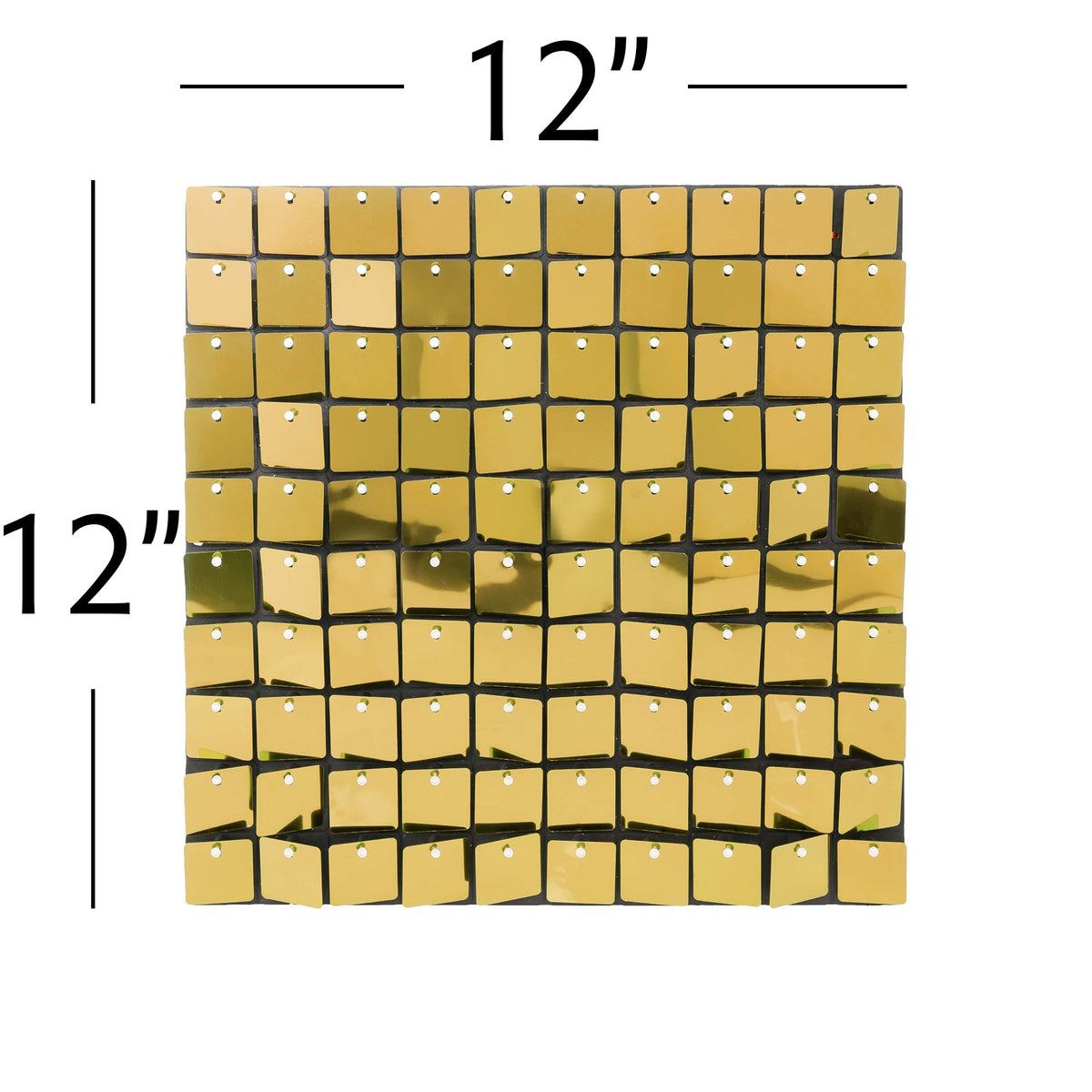Square Sequin Backdrop Panels with Black Backing-Gold