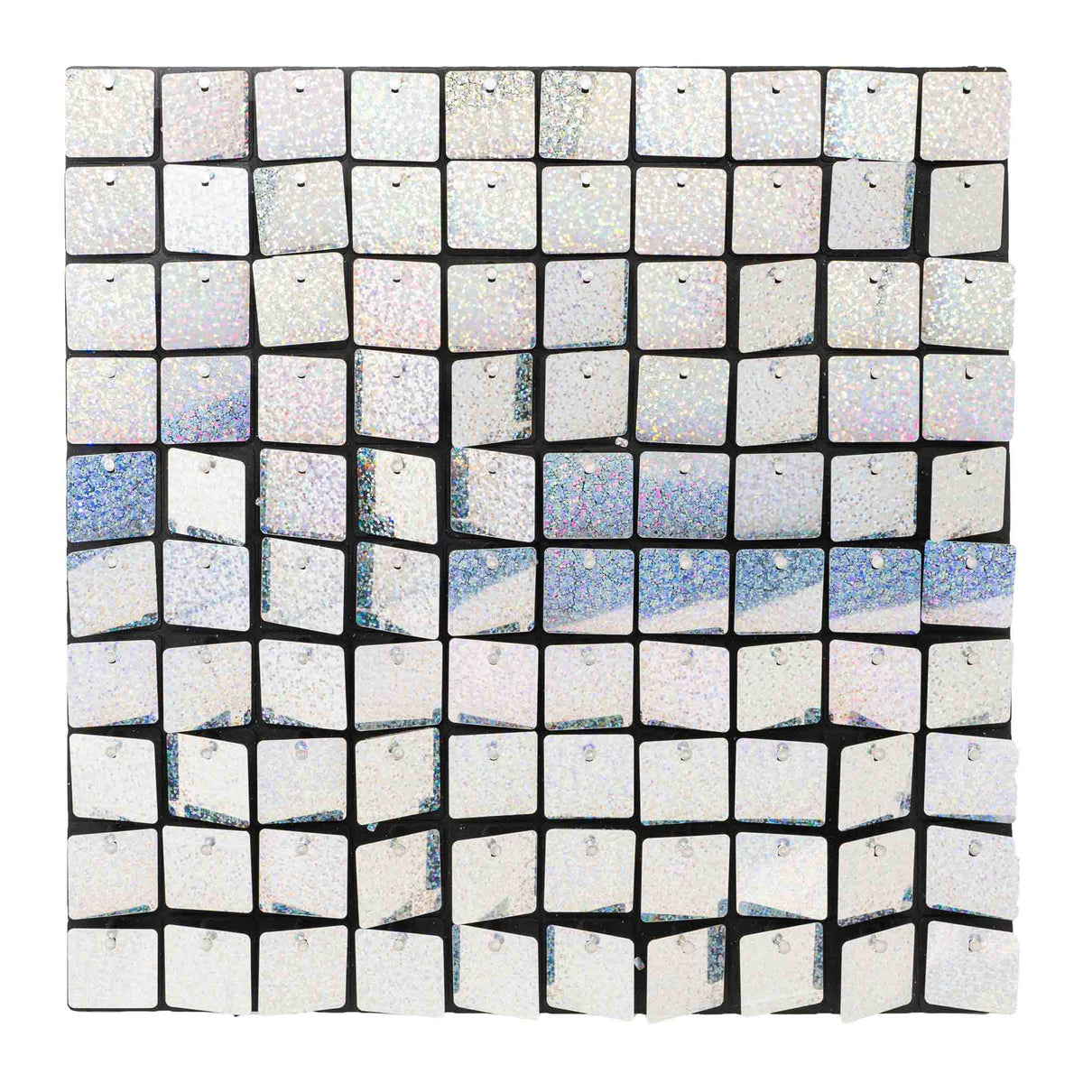 Square Sequin Backdrop Panels with Black Backing-Glitter Holographic