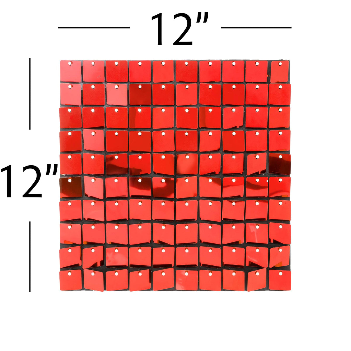 Square Sequin Backdrop Panels with Black Backing-Red