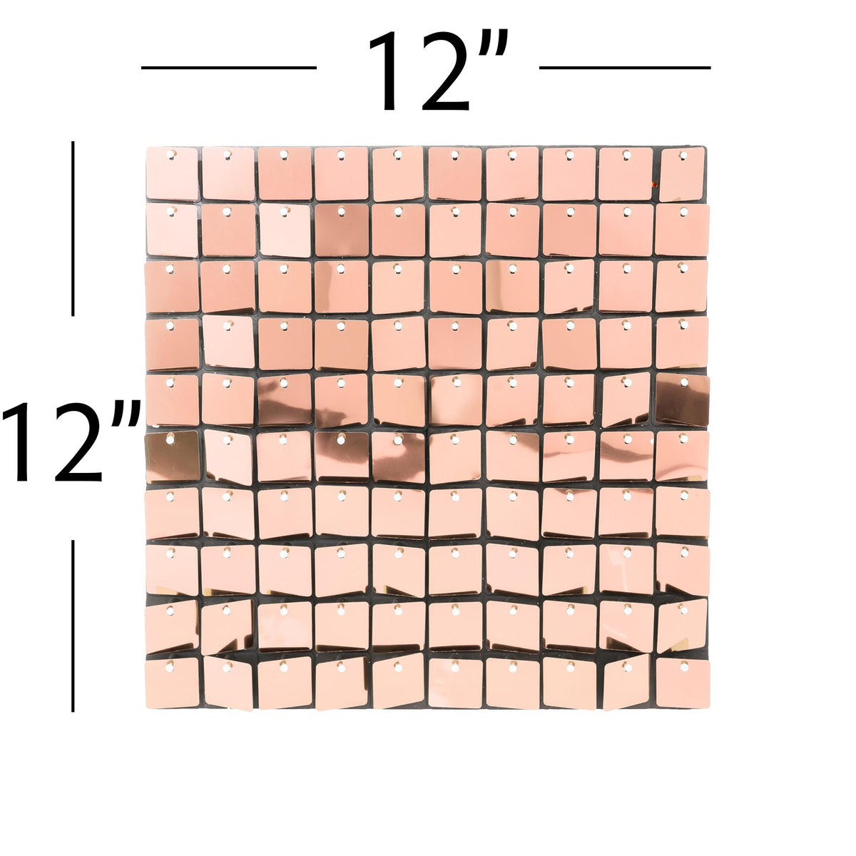 Square Sequin Backdrop Panels with Black Backing-Rose Gold