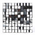 Square Sequin Backdrop Panels with Black Backing-Silver