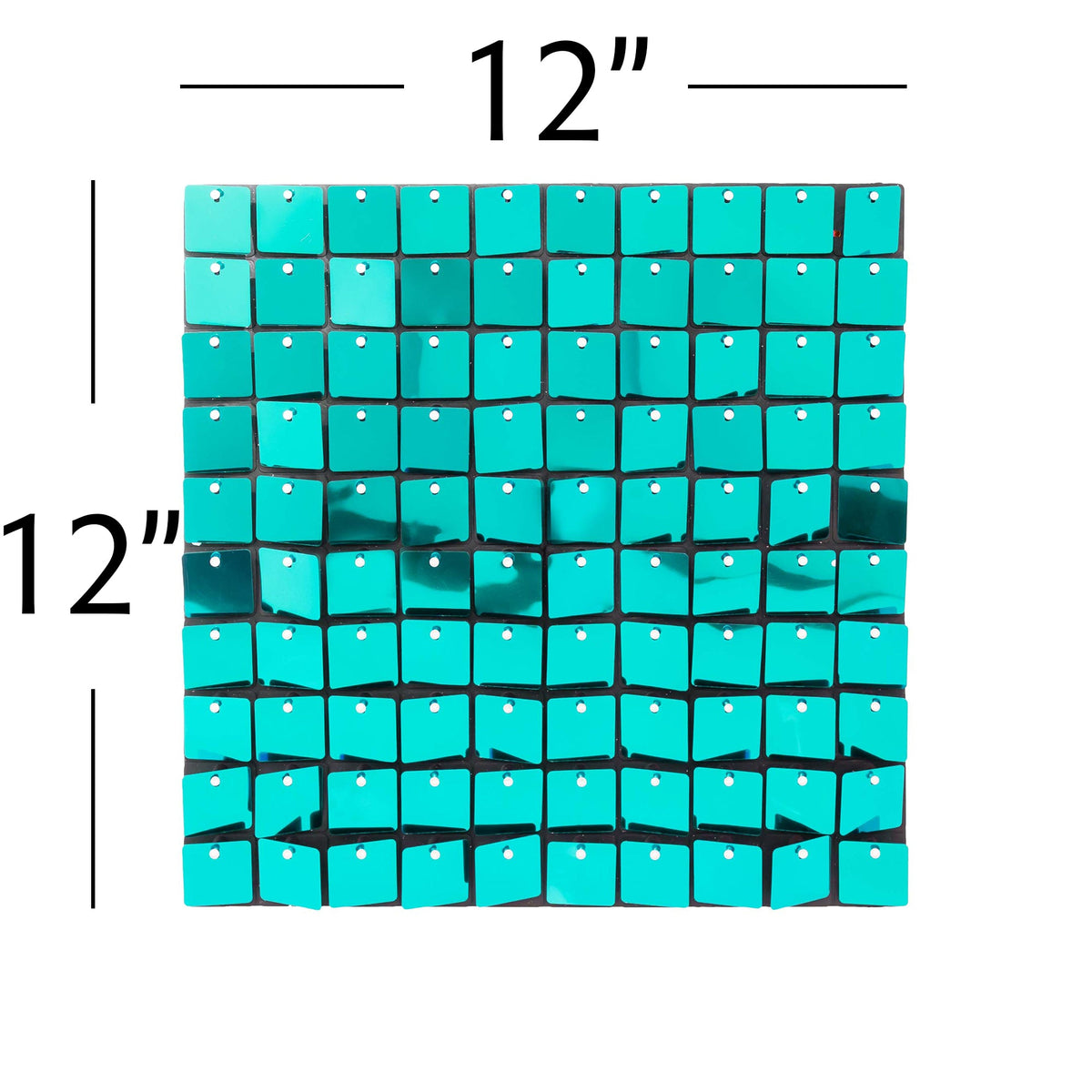 Square Sequin Backdrop Panels with Black Backing-Turquoise