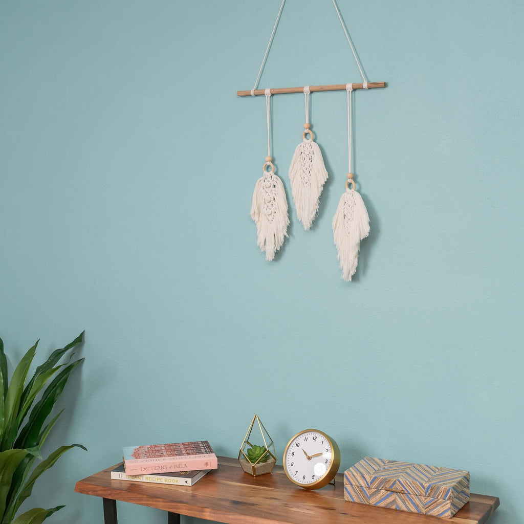 Macrame Feather Wall Hanging