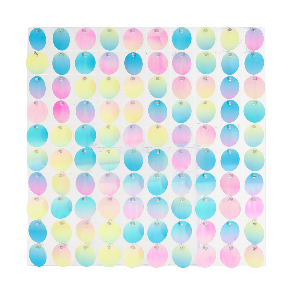 Circle Spangle Sequin Wall Panel with Clear Backing
