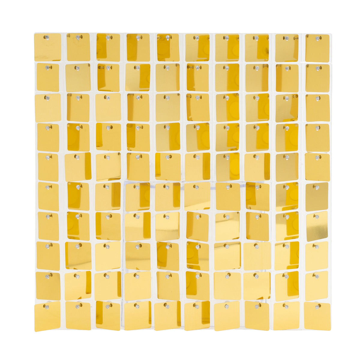 Square Spangle Sequin Panel with Clear Backing - Gold