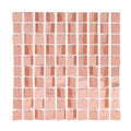 Square Spangle Sequin Panel with Clear Backing - Rose Gold