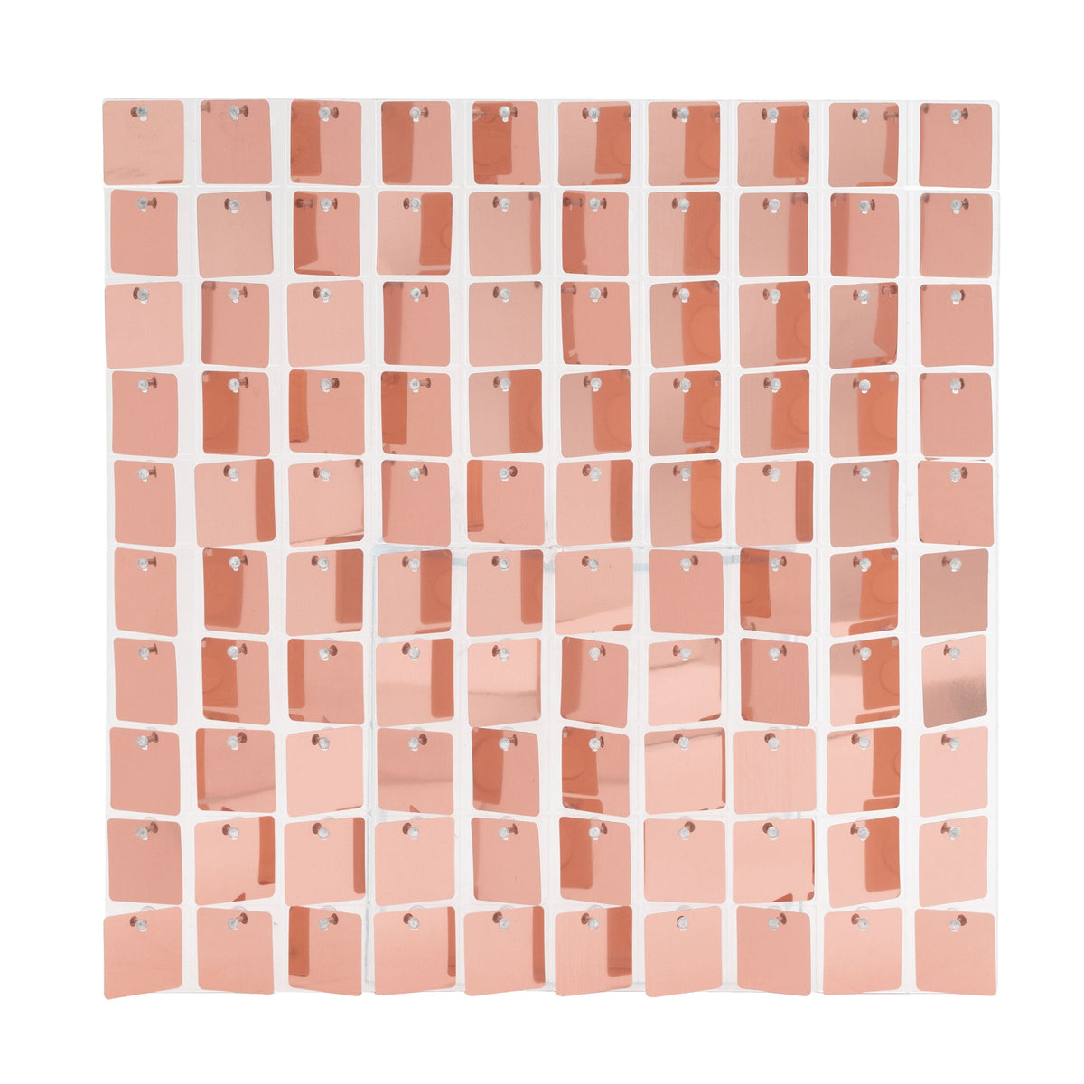 Square Spangle Sequin Panel with Clear Backing - Rose Gold