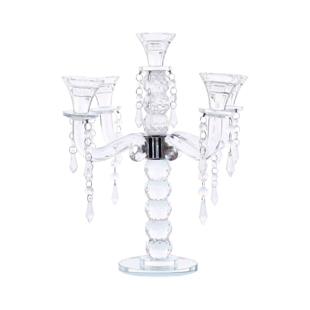 Crystal Four Arm Table Candelabra