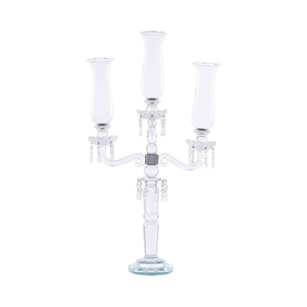 Trio Glass Candelabra