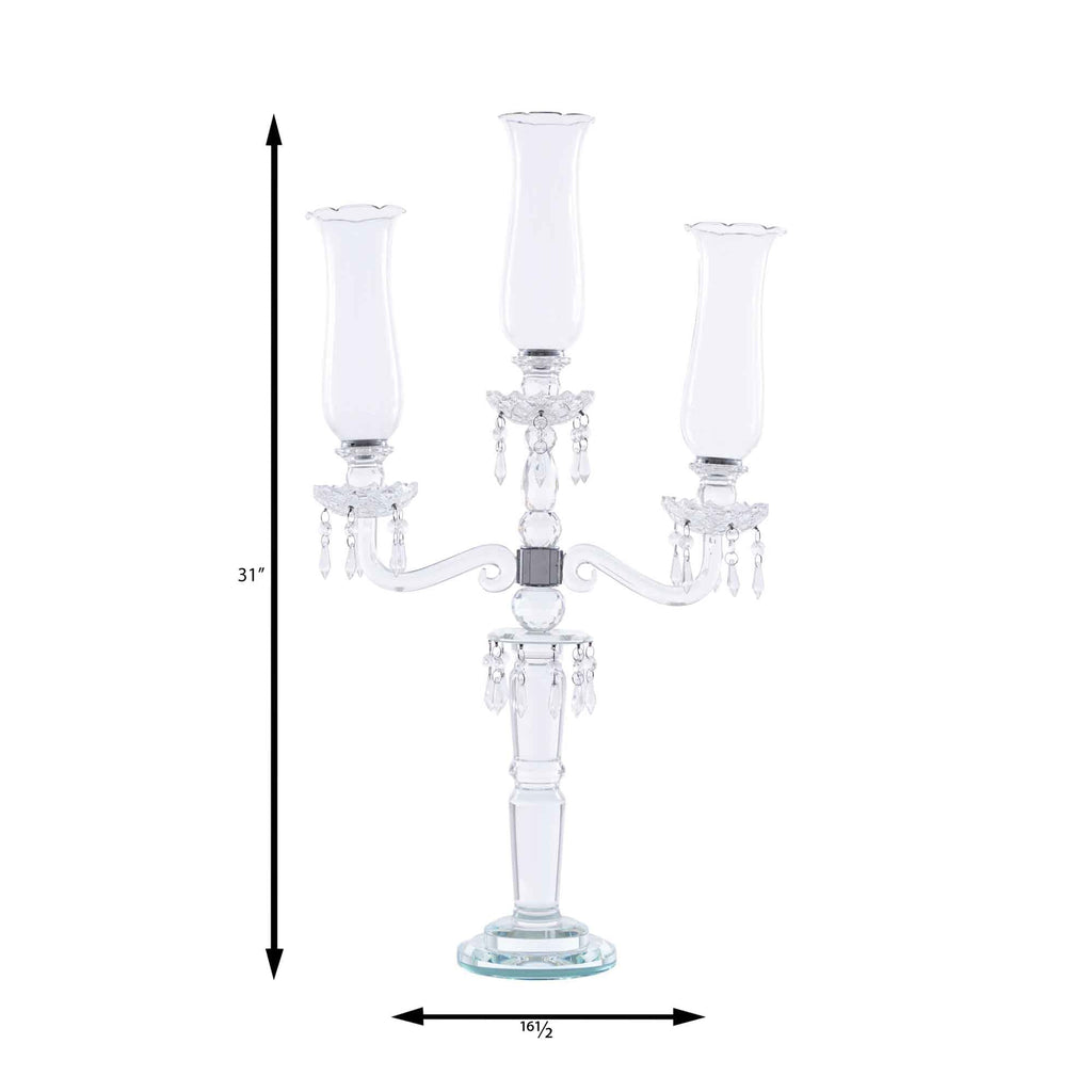 Trio Glass Candelabra