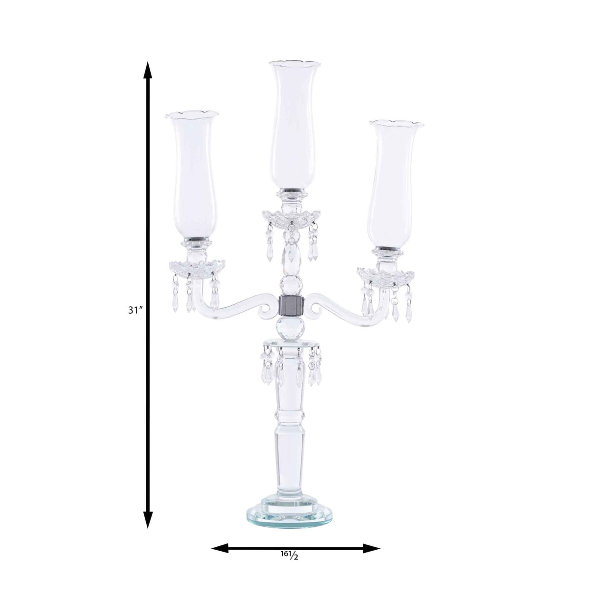 Trio Glass Candelabra