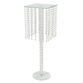 Square Crystal Chandelier Stand Centerpiece - 9.75" x 31"