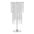 Round Crystal Chandelier Stand Centerpiece - 12" x 26.75"