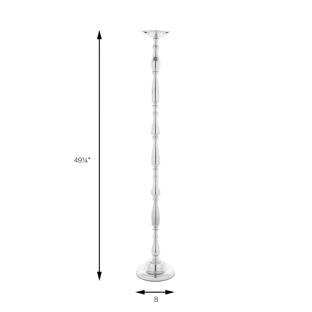 Piper Floral Riser 49.25 Inches Tall - Silver