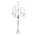 Crystal Candelabra 5 arm Glass Hurricane Globes 44.5"